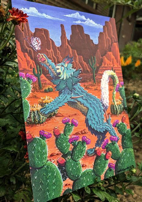 Cactus Cat Cryptid Illustration Art Print - Etsy