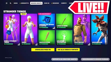 FORTNITE OG DAY 4 ADDIO SHOP DI STRANGER THINGS CODICE MARTEX