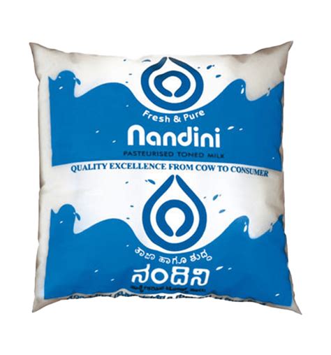 Nandini Pasteurized Toned Milk At Rs Litre Nandini Milk In