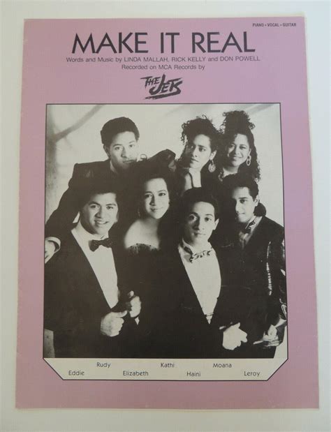 1987 Make It Real by The Jets Sheet Music, Piano • Vocal • Guitar | #3869295058