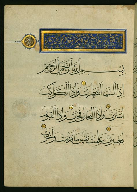 Illuminated Manuscript Koran Walters Art Museum Ms W Fol A