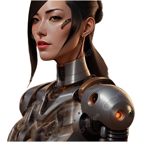 Belle Femme Cyborg Guerrière Générée Par Ai Png Beau Guerrier Généré