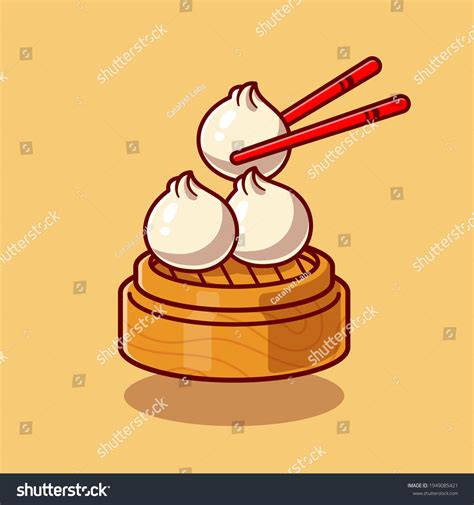 Dim Sum Chopstick Cartoon Vector Icon Stock Vector Royalty Free