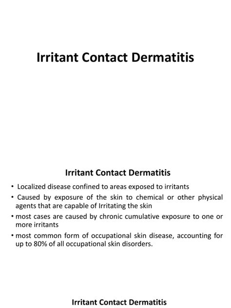 Irritant Contact Dermatitis Pdf