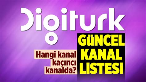 Digit Rk Kanal Listesi G Ncel S Ralama Kanal Mara