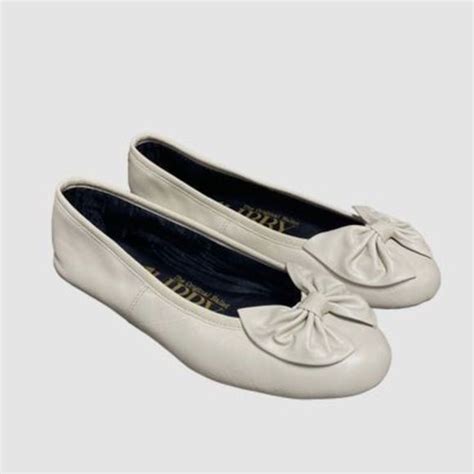 Sam And Libby Shoes Sam Libby Ivory Leather Bow Ballet Flat Size 7