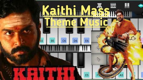 Kaithi Mass Bgm Karthi Intro Bgm Piano Tutorial Kaithi Mass Theme