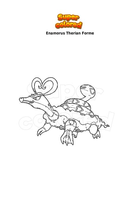 Coloring Page Pokemon Enamorus Therian Forme Supercolored