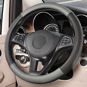 Seg Direct Black And Gray Microfiber Leather Auto Car Steering Wheel