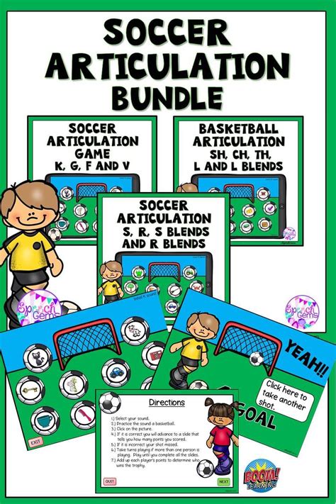 Soccer Articulation Boom Cards For Distance Learning Articulation