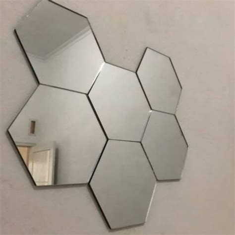 Cermin Hexagonal X Cm Tebal Mm Dan Mm Asli Kaca Lazada Indonesia