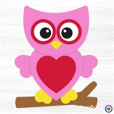 Valentine Owl Craft Activity Polliwog Place