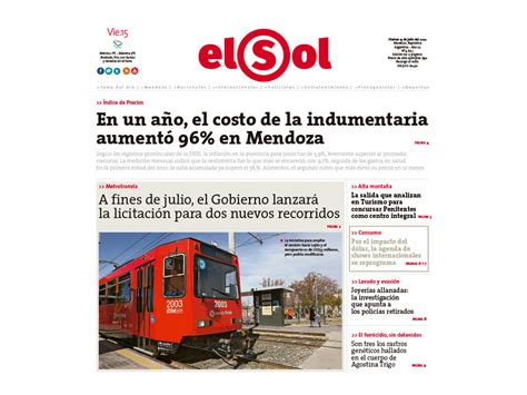 Diario El Sol Últimas noticias de Mendoza Argentina y el mundo