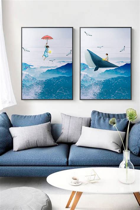 Blue Whale Kids Room Wall Art Kids Room Wall Art Kids Room Wall