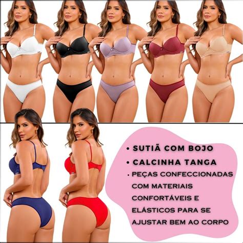 Conjunto Suti E Calcinha Tanga B Sica Lingerie Sexy Shopee Brasil