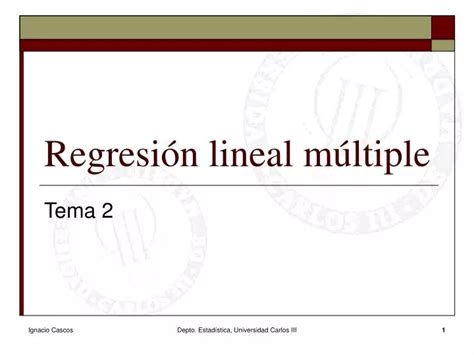 PPT Regresión lineal múltiple PowerPoint Presentation free download