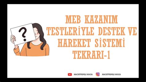 Destek Ve Hareket S Stem Meb Kazanim Testler Sinif