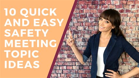 10 Quick And Easy Safety Meeting Topic Ideas