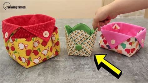 Simple Diy Fabric Basket Sewing Tutorial Diy Joy