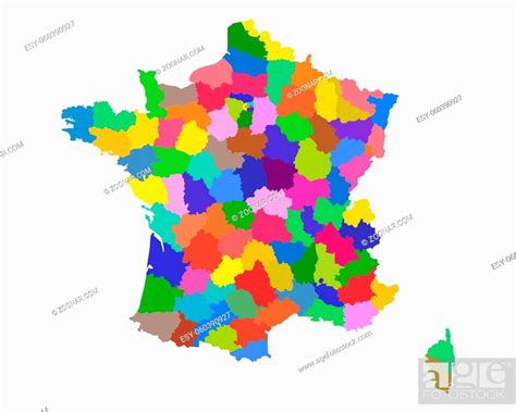 Karte von Frankreich - Map of France, Stock Photo, Picture And Low ...