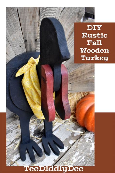 Diy Rustic Fall Wooden Turkey Thanksgiving Farmhouse Country