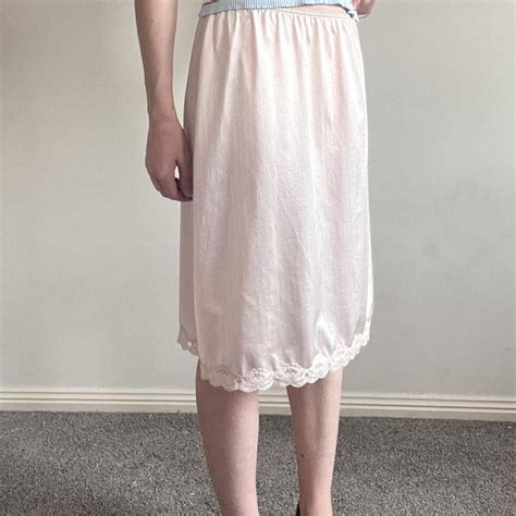 Nude Lace Coquette Half Slip Skirt Brand Jc Depop