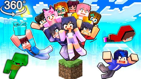 Aphmau And Friends On One Block In Minecraft Youtube