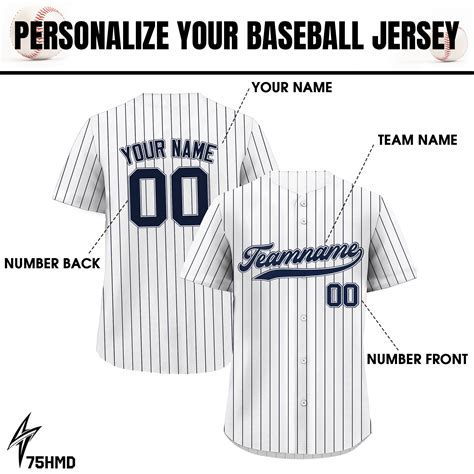 Pinstripe Custom Baseball Jersey With Teamname Name Number Jerseys