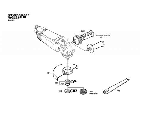 Bosch GWS 22-230 JH (3601H82200-EU) - Service Shop