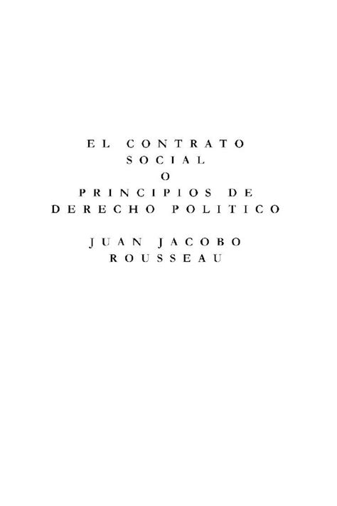 PDF EL CONTRATO SOCIAL O PRINCIPIOS DE DERECHO POLITICO Padre De