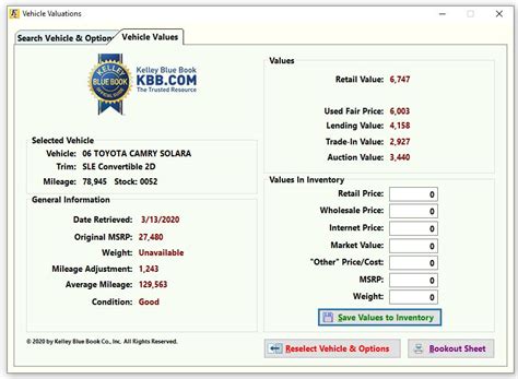 Kelley Blue Book Value Of My Car