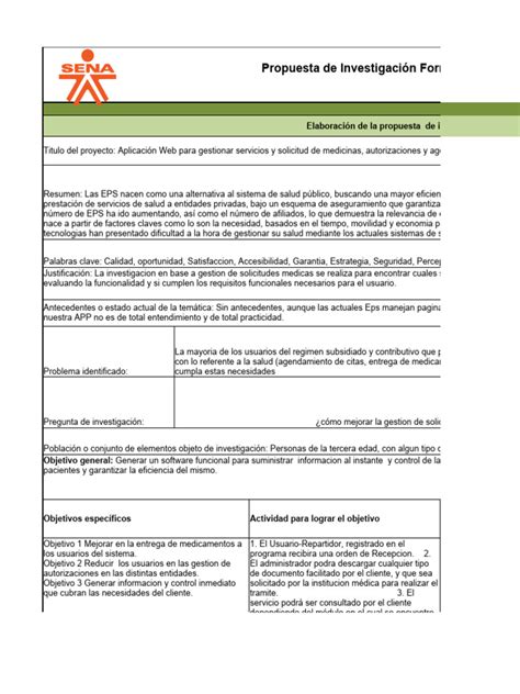 Propuesta De Investigación Formativa Ga5 240201064 Aa2 Ev01 Descargar