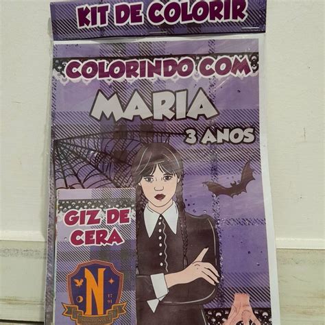 Kit De Colorir Wandinha Adams Elo7 Produtos Especiais