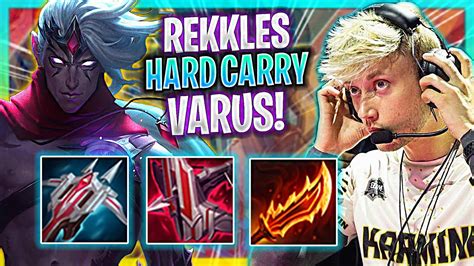 REKKLES HARD CARRY WITH VARUS FNC Rekkles Plays Varus ADC Vs Jinx