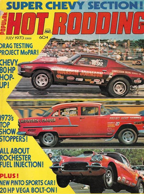 Popular Hot Rodding July Pinto Pangra Rochester Fi Chevy Hop