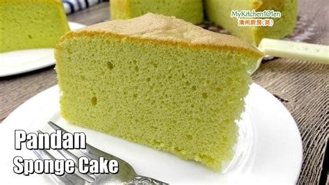 Pandan Sponge Cake Mykitchen101en Youtube