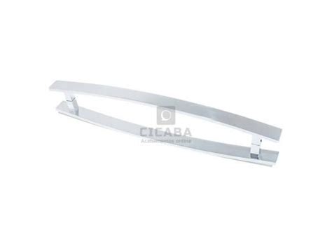 Puxador Para Porta Barra Chata Curvo 70 Cm Polido MadeiraMadeira