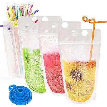 Amazon Drink Pouches Bag With Straws Pack Oz Plastic Container