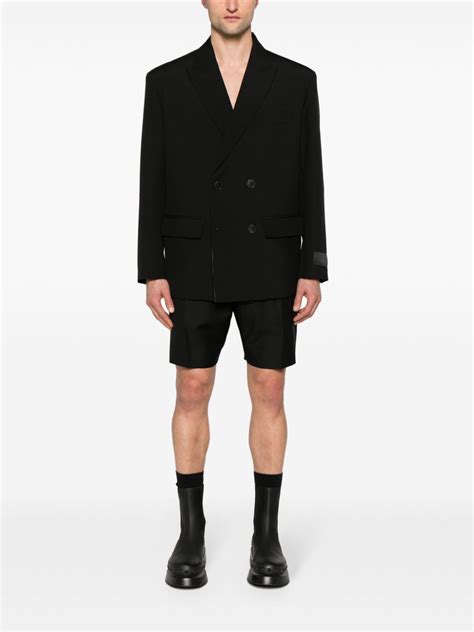 Alexander McQueen Pleat Detail Tailored Shorts Black FARFETCH