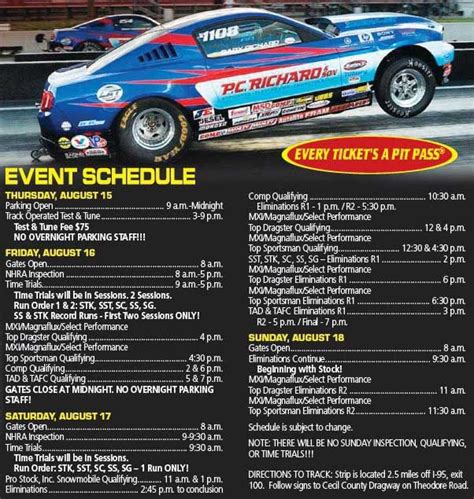 Nhra Schedule Printable