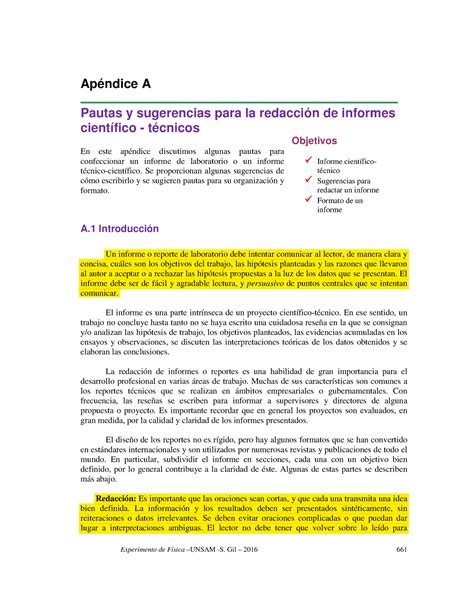 Redacción De Informes Científico Técnicos Apéndice A Pautas Y