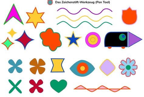 Das Zeichenstift Werkzeug Oder Pen Tool In Adobe Illustrator Auf Dem