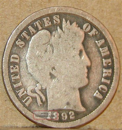 1892 O Barber Silver Dime Vg L927