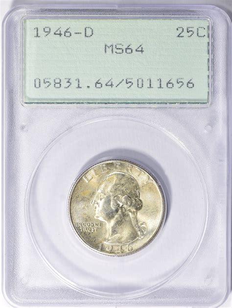 D Washington Quarter Pcgs Ms Ogh St Gen Item