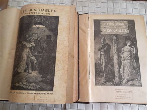 VICTOR HUGO LES MISERABLES TOME 1 Et TOME 2 JULES ROUFF EDITEURS