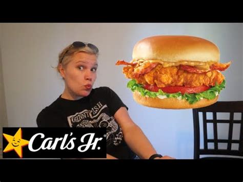 Carl S Jr Gold Digger Hand Breaded Chicken Sandwich Review YouTube