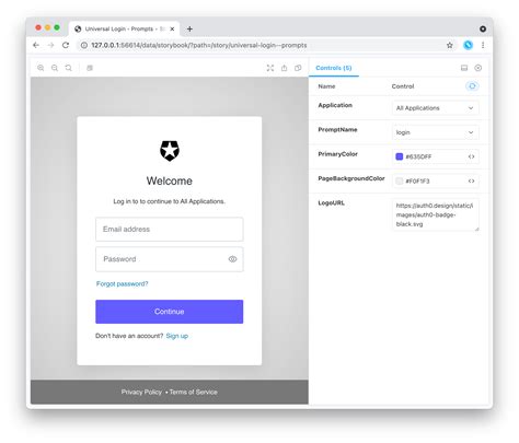 customize  universal login pages