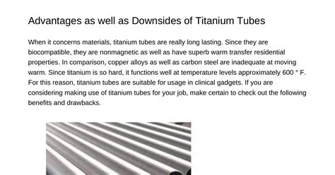 Advantages And Disadvantages Of Titanium Tubesssdst Pdf Pdf DocDroid