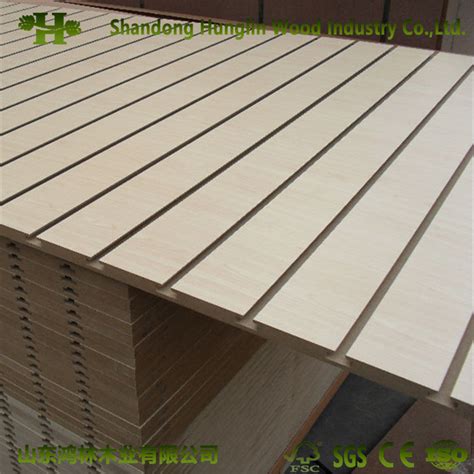 Solid Color Melamine Face Slotted Slot Mdf Slatwall Panel Display Board