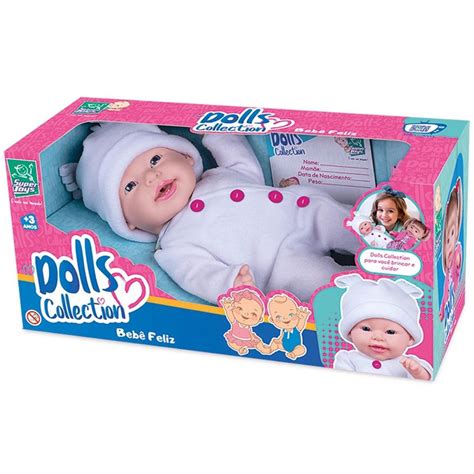 Boneca Dolls Collection Beb Feliz Sons De Beb Super Toys Submarino